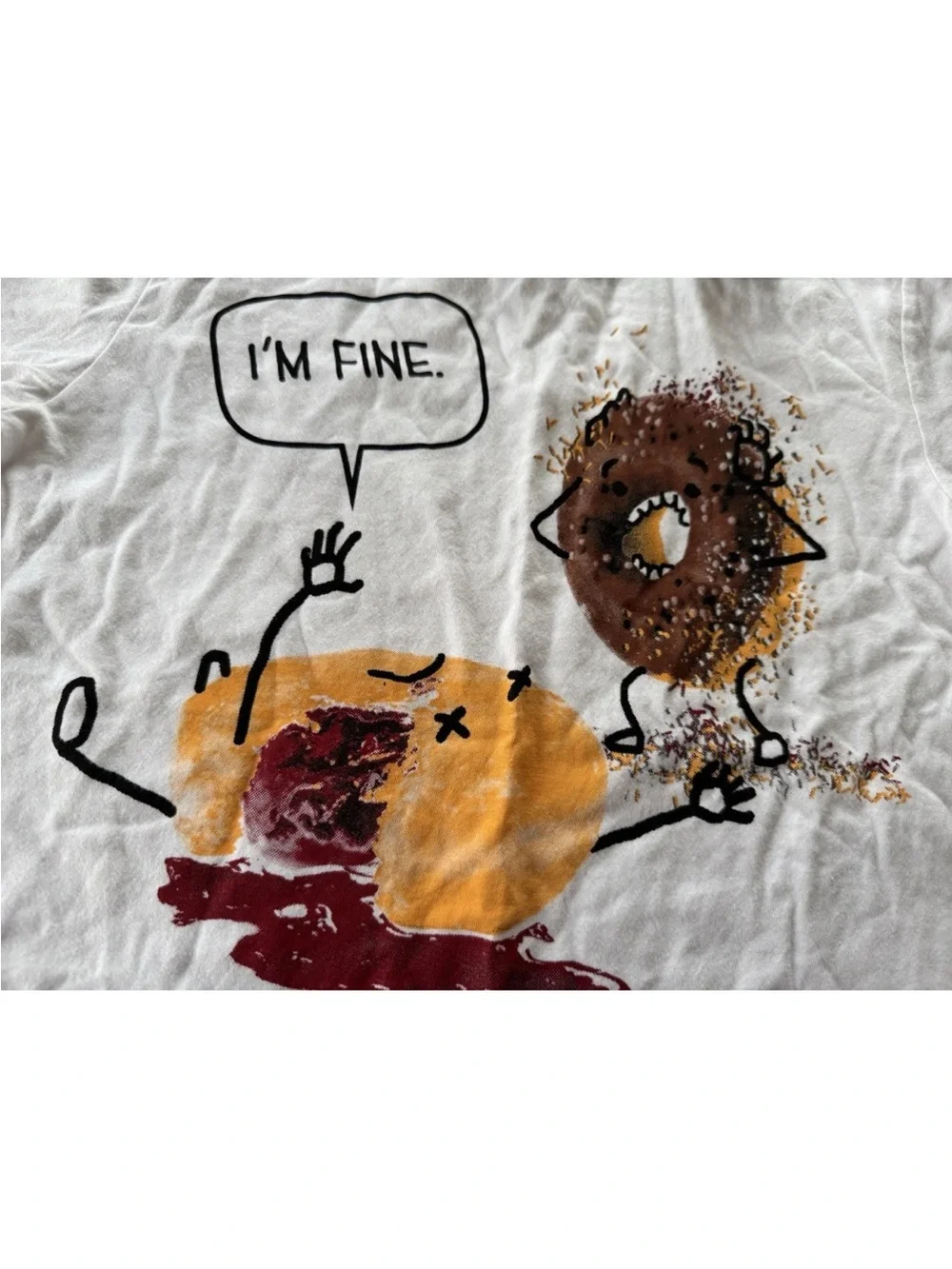 NWT Boys Small 5/6 Children’s Place Donut White Short Sleeve Tee Shirt Tshirt